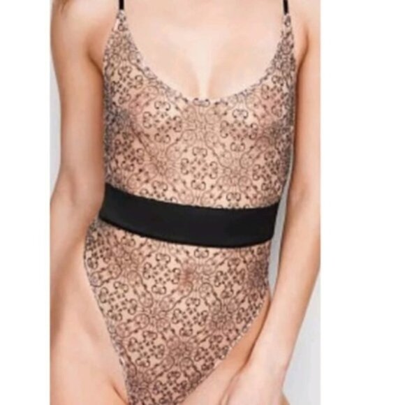 Victoria's Secret Sheer Teddy Bodysuit Size  M - Picture 1 of 4